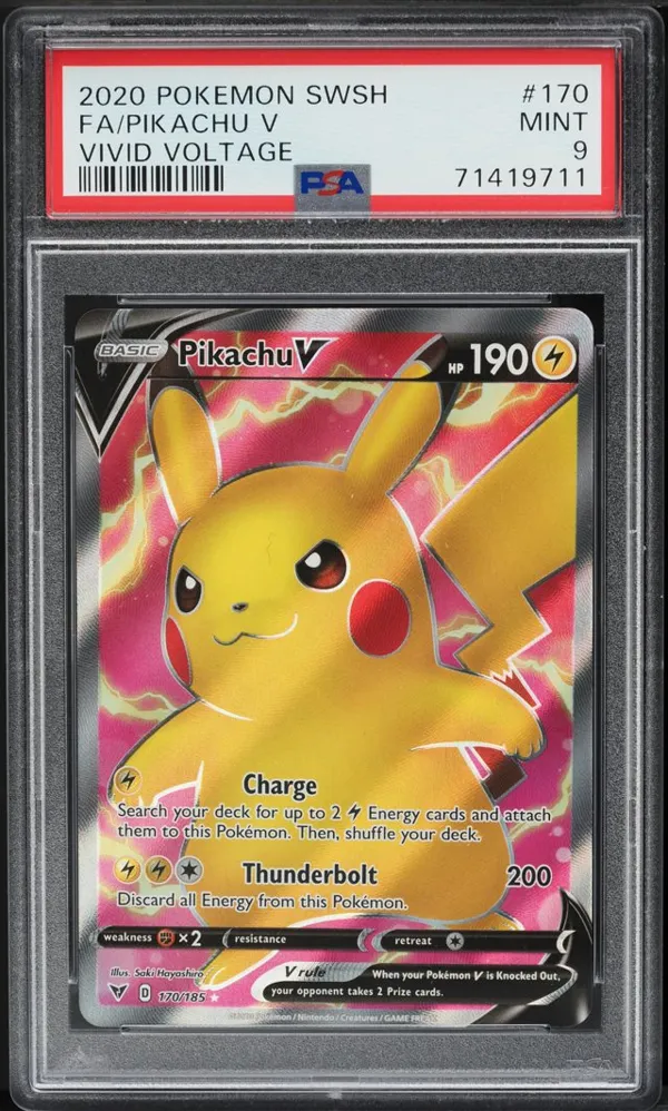Pikachu, PSA 9 slab
